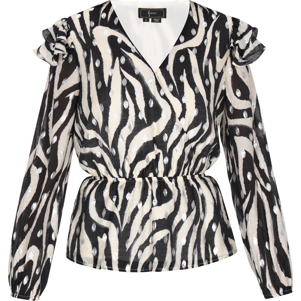 Elegante Schößchenbluse mit Rüschen