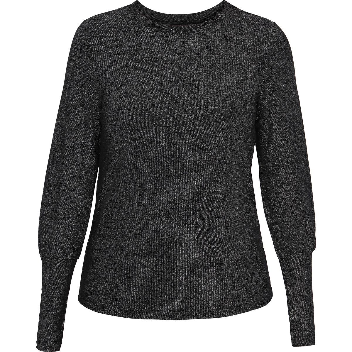 Schimmernde Slim-Fit Langarmbluse