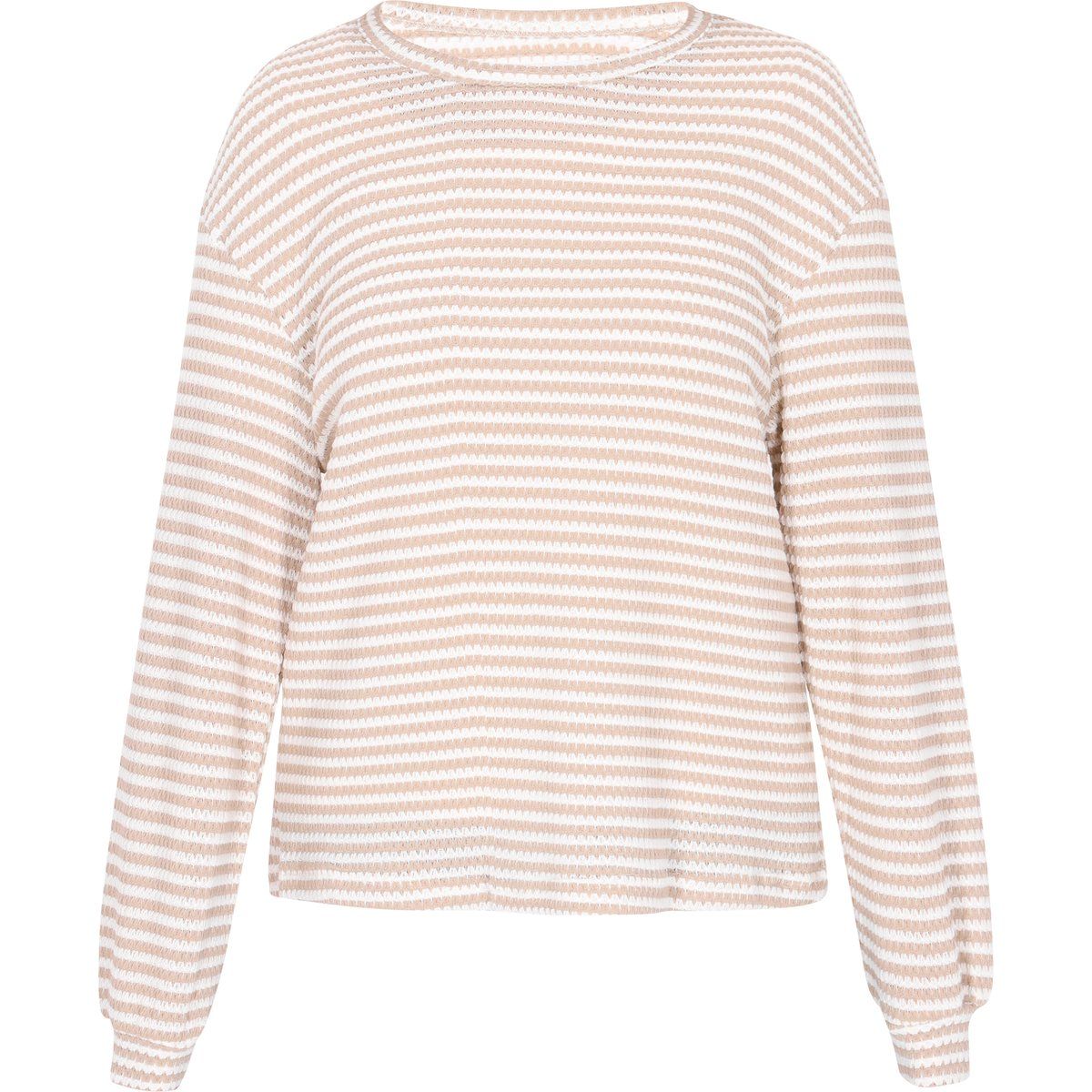 Lockeres Gestreiftes Langarm-Stricktop