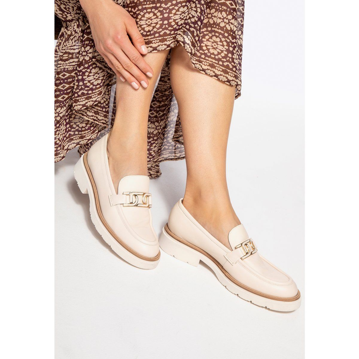 Schicke Leder-Loafer mit Schnalle
