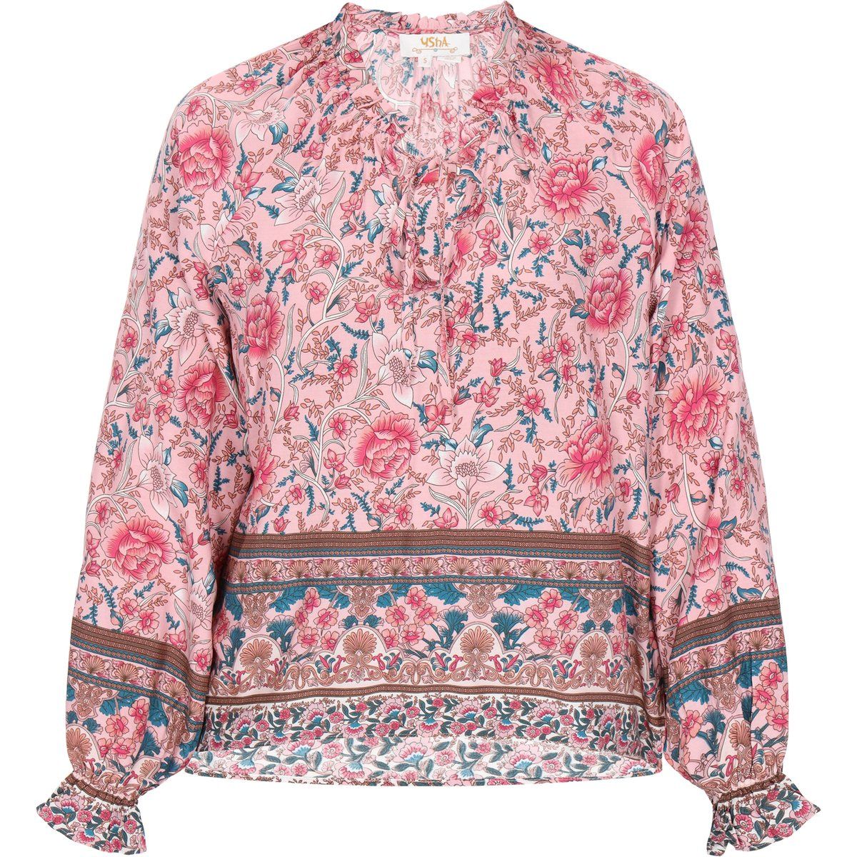 Boho-Bluse mit floralem Print