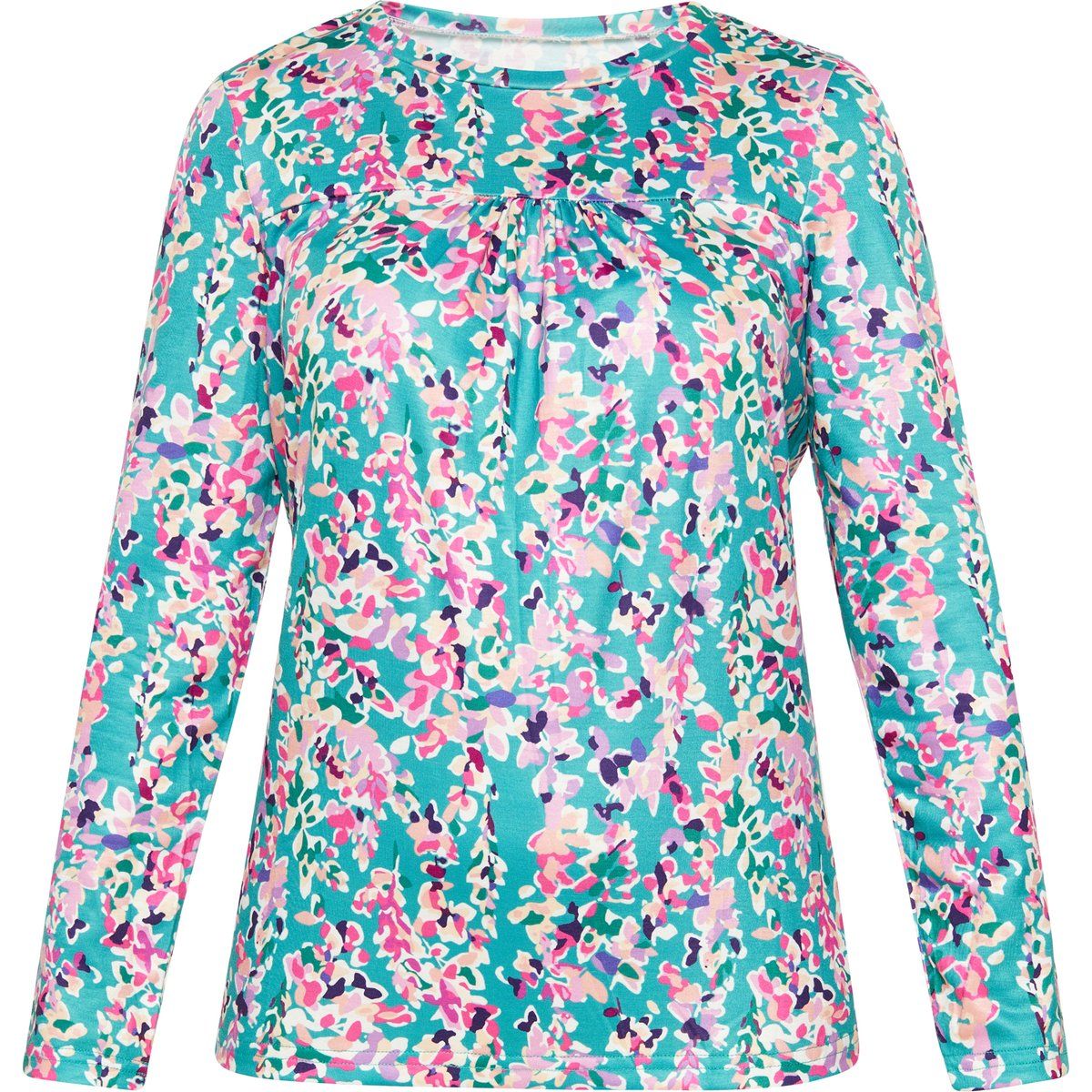 Langarmshirt mit floralem Allover-Print