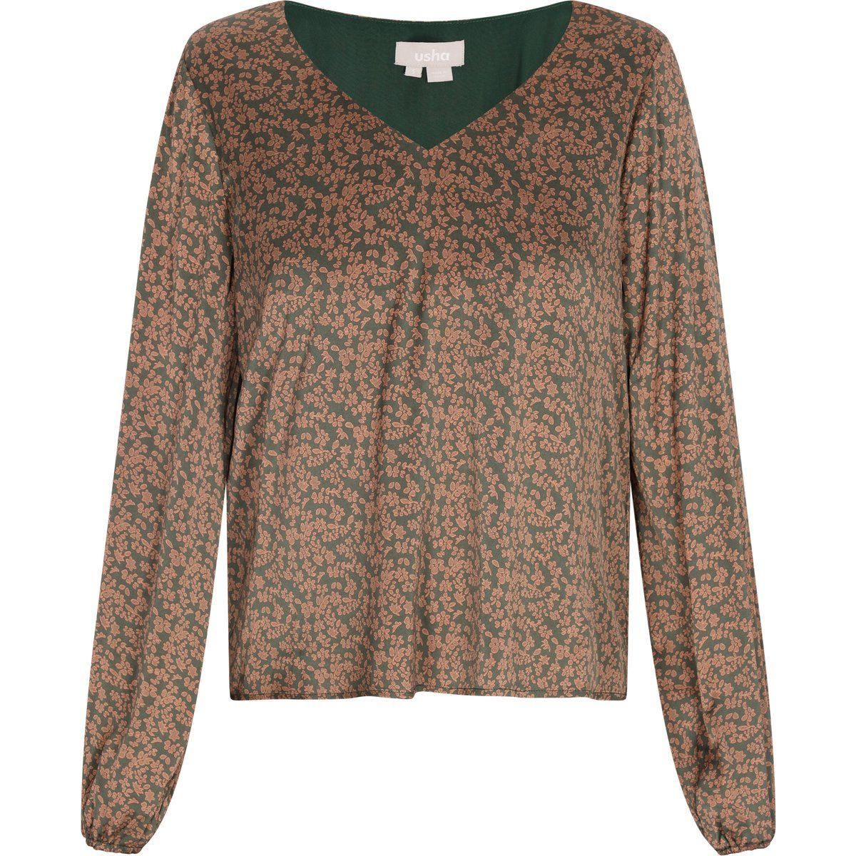 Bluse mit V-Ausschnitt und Blumenmuster