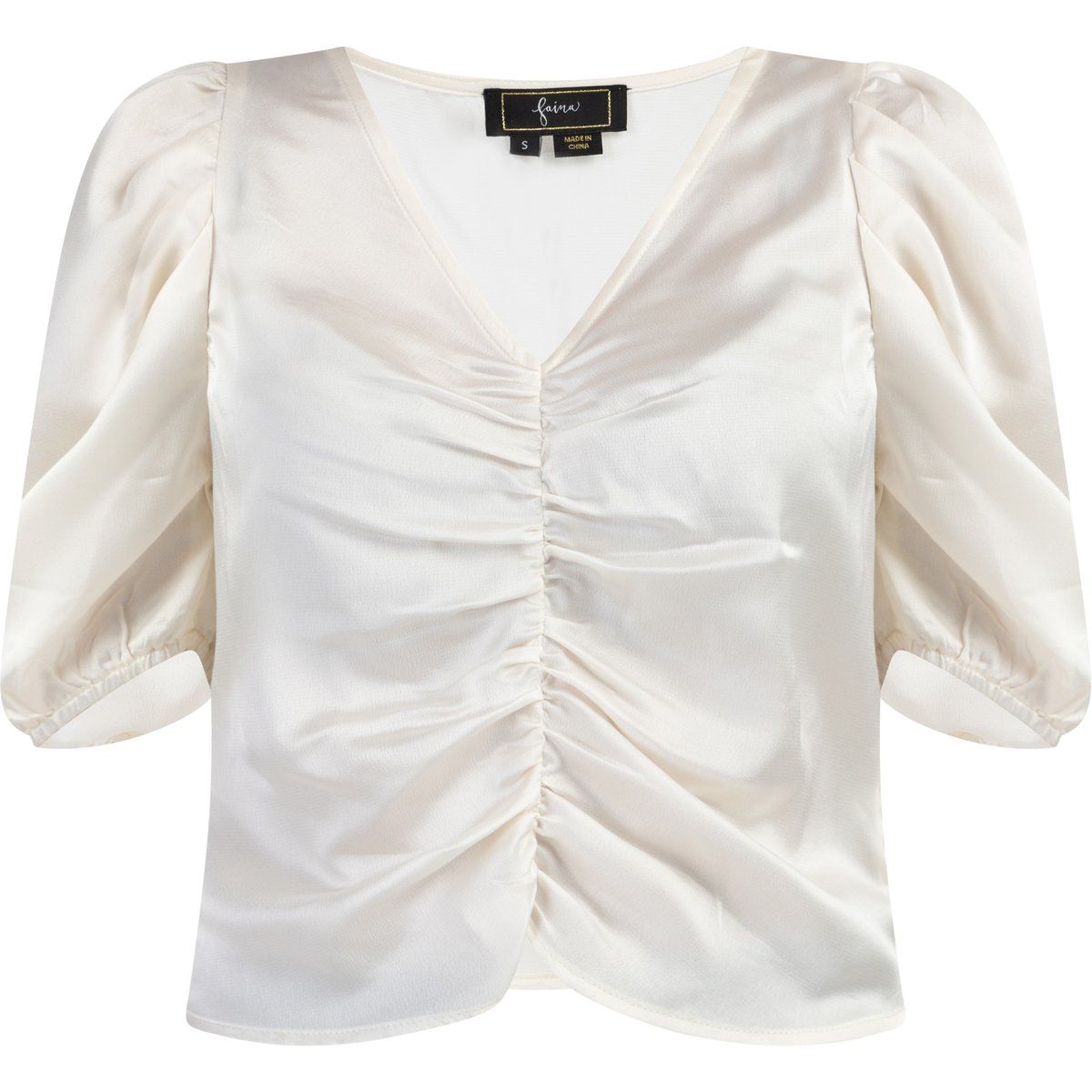 Elegantes drapiertes Satin-Modell