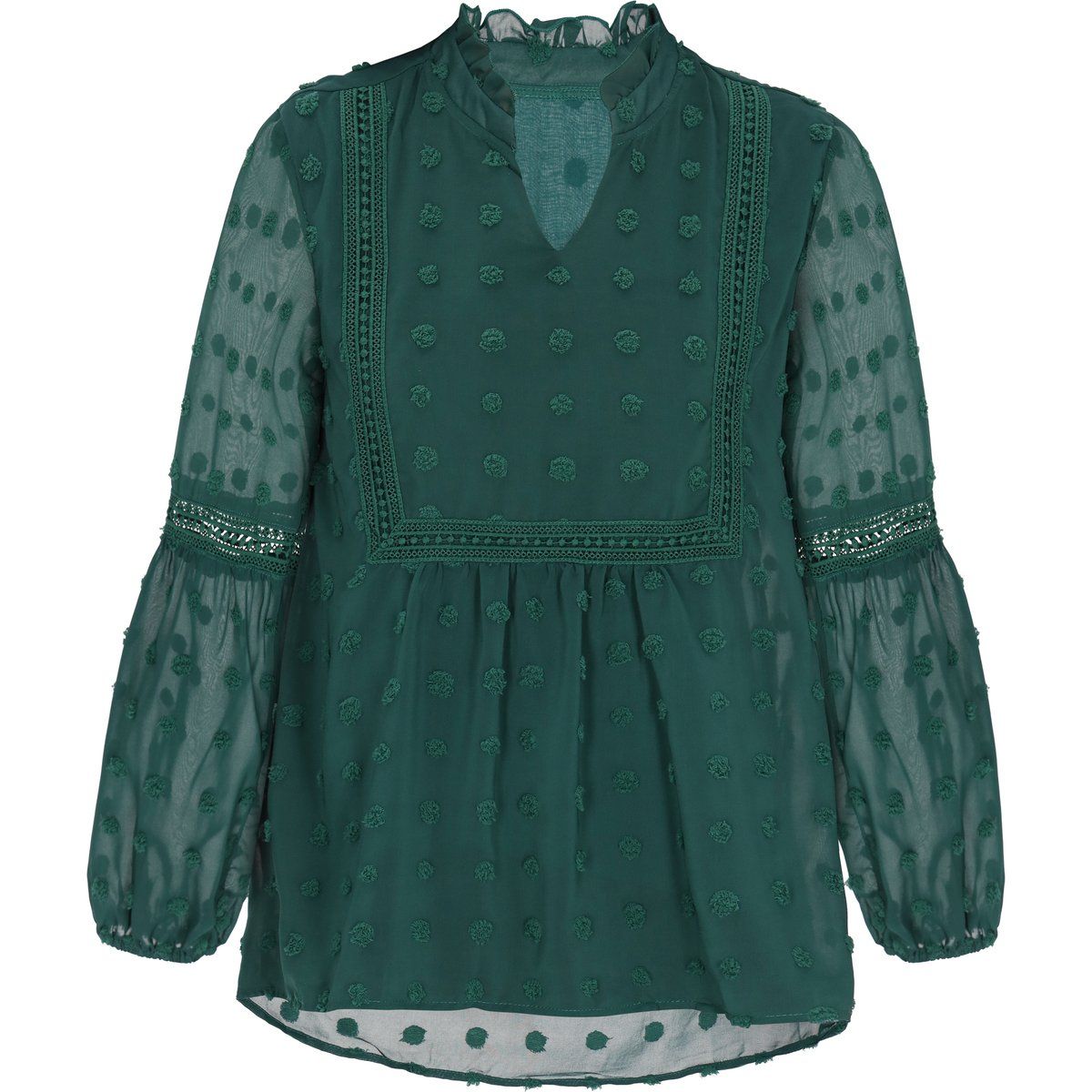 Romantisches Plumeti-Top mit Spitze