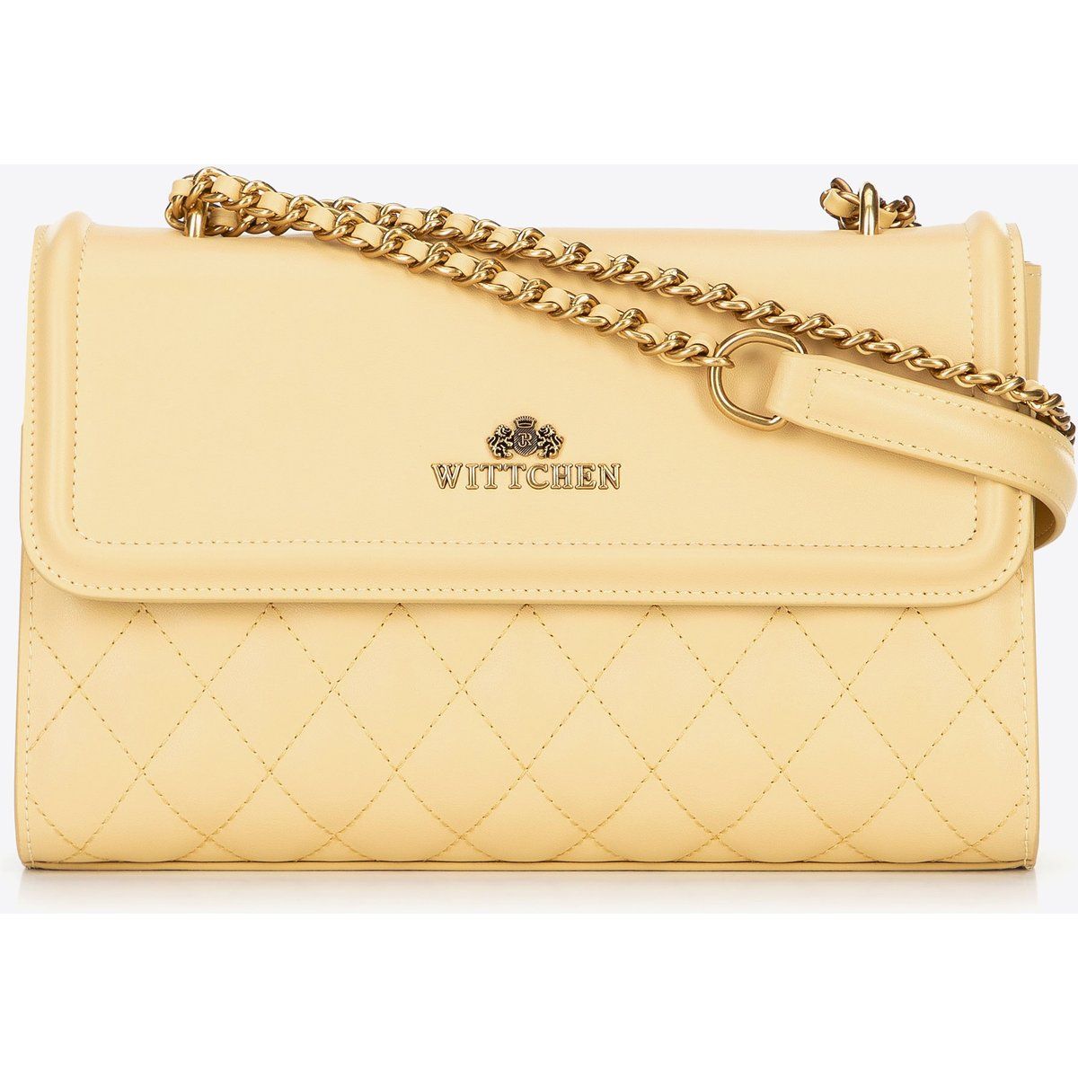 Elegante gesteppte Leder-Schultertasche
