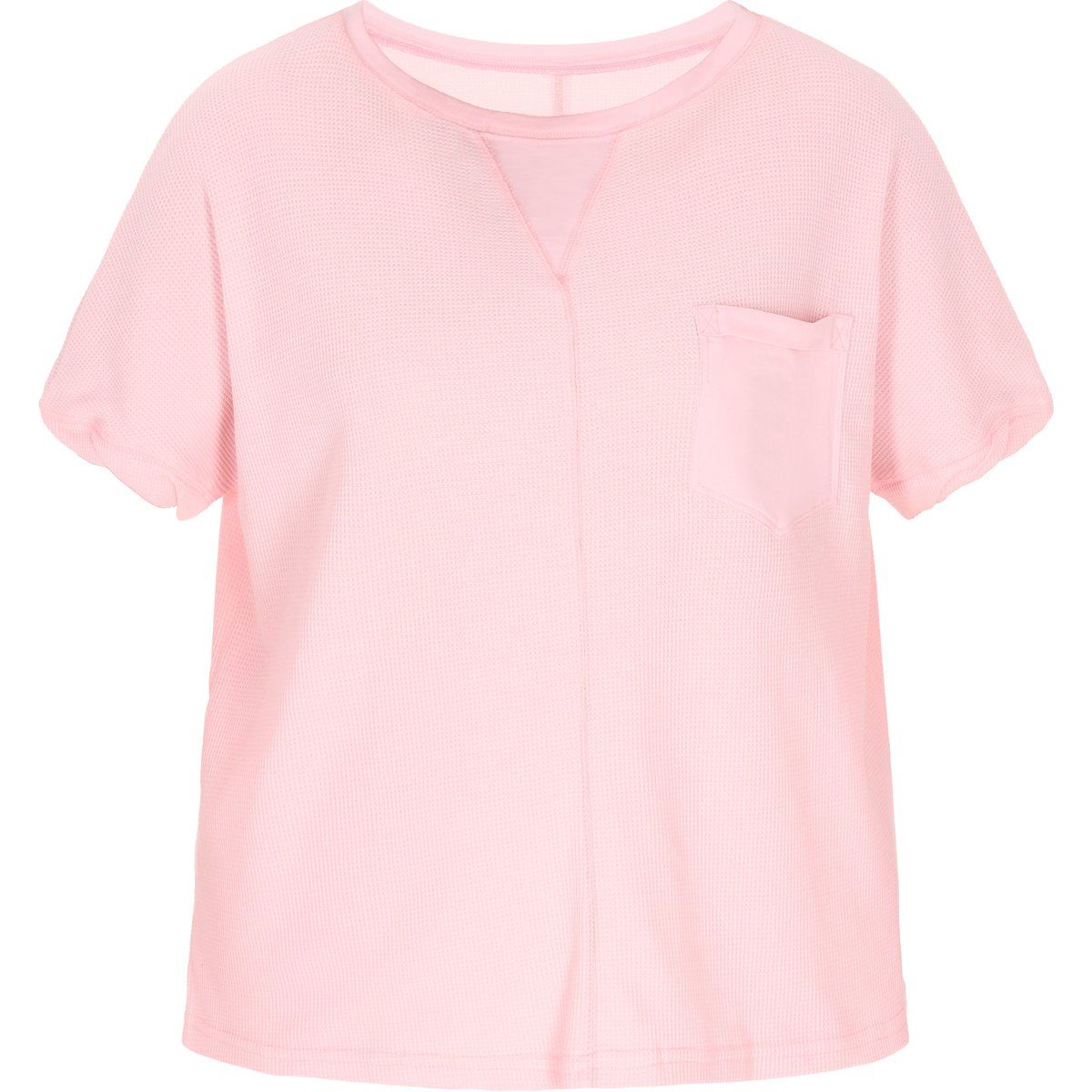 Waffelstrick-T-Shirt in Relaxed Fit