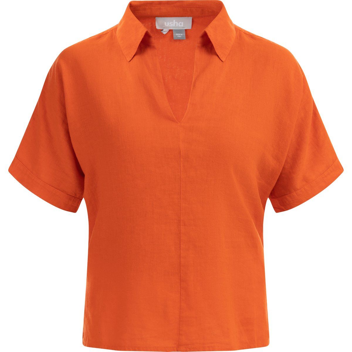 Oversized Bluse mit V-Ausschnitt