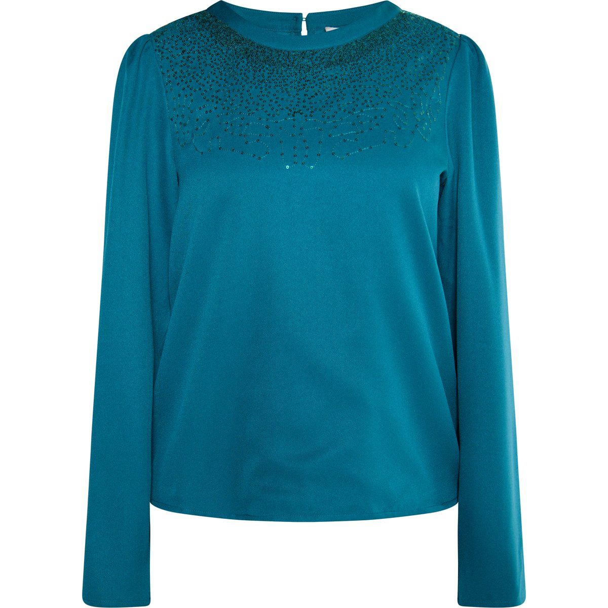 Elegante Bluse mit Paillettenbesatz