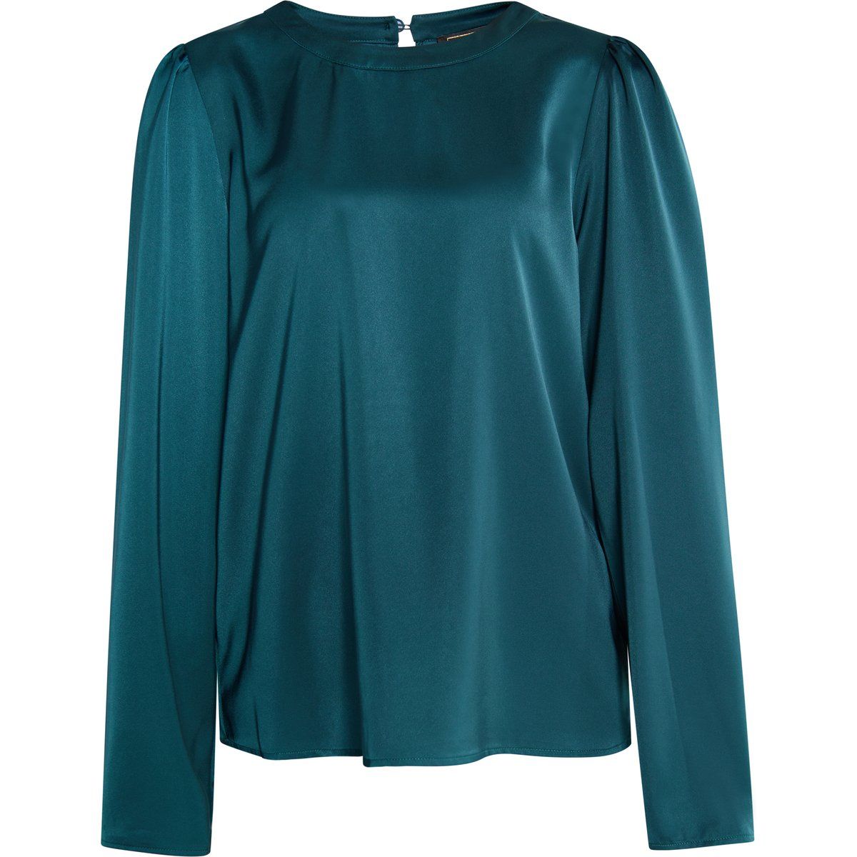 Elegante Satinbluse mit Puffärmeln
