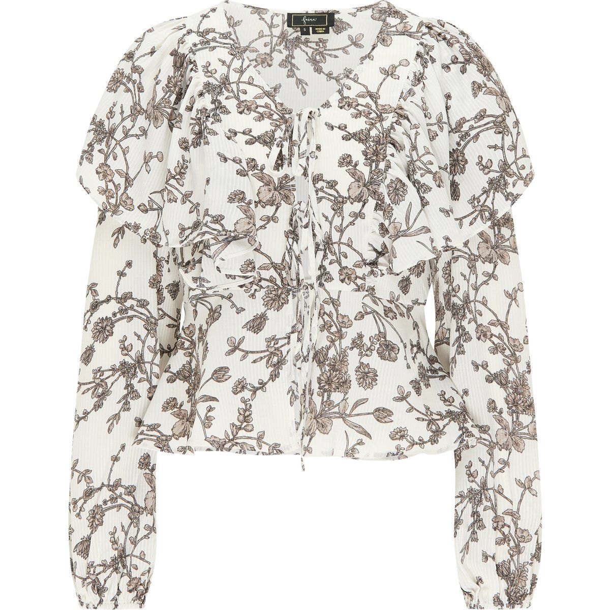 Romantische Schößchenbluse mit Blumenmuster