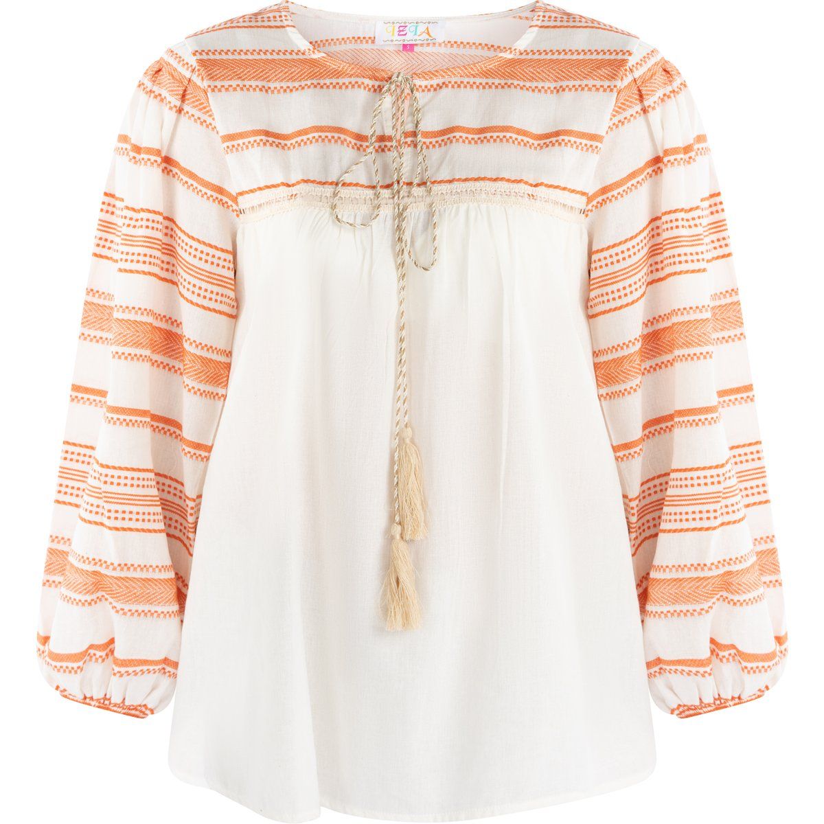 Boho-Bluse mit Ethno-Muster
