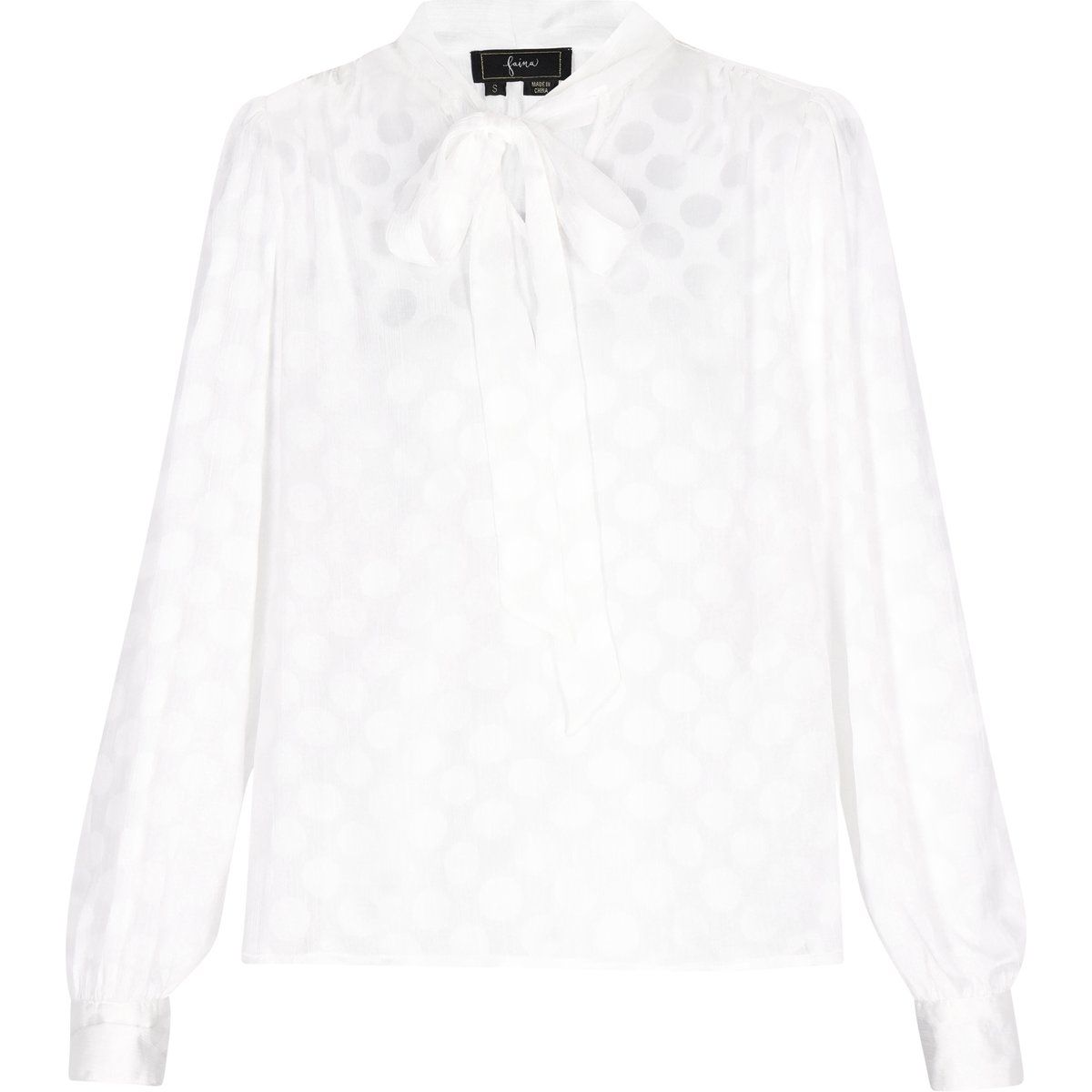 Elegante Schluppenbluse mit Punktemuster