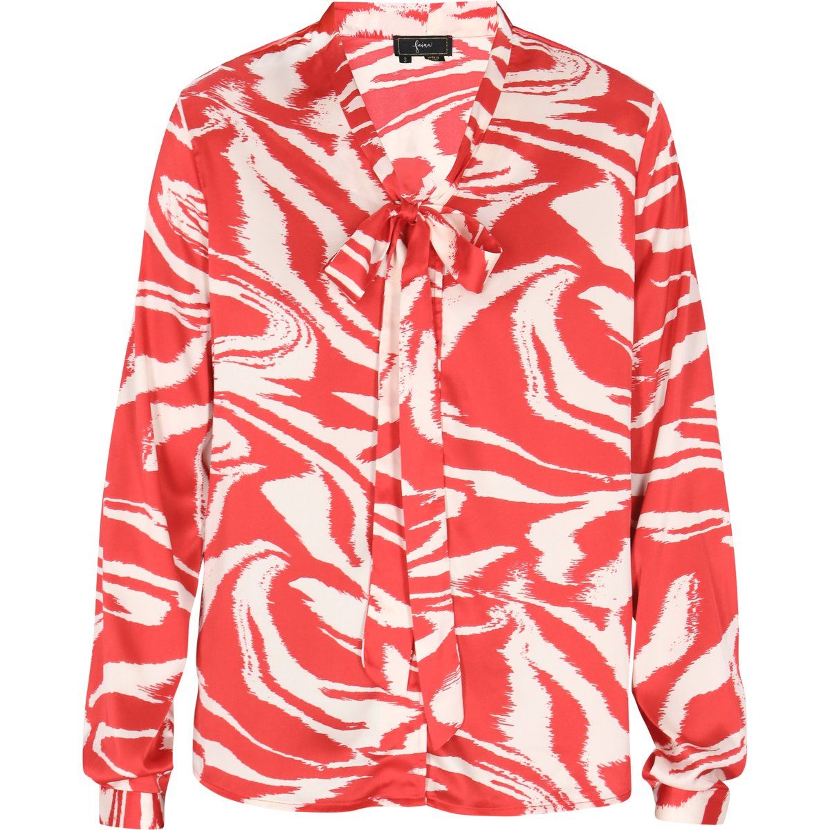 Zebra-Print Schluppenbluse