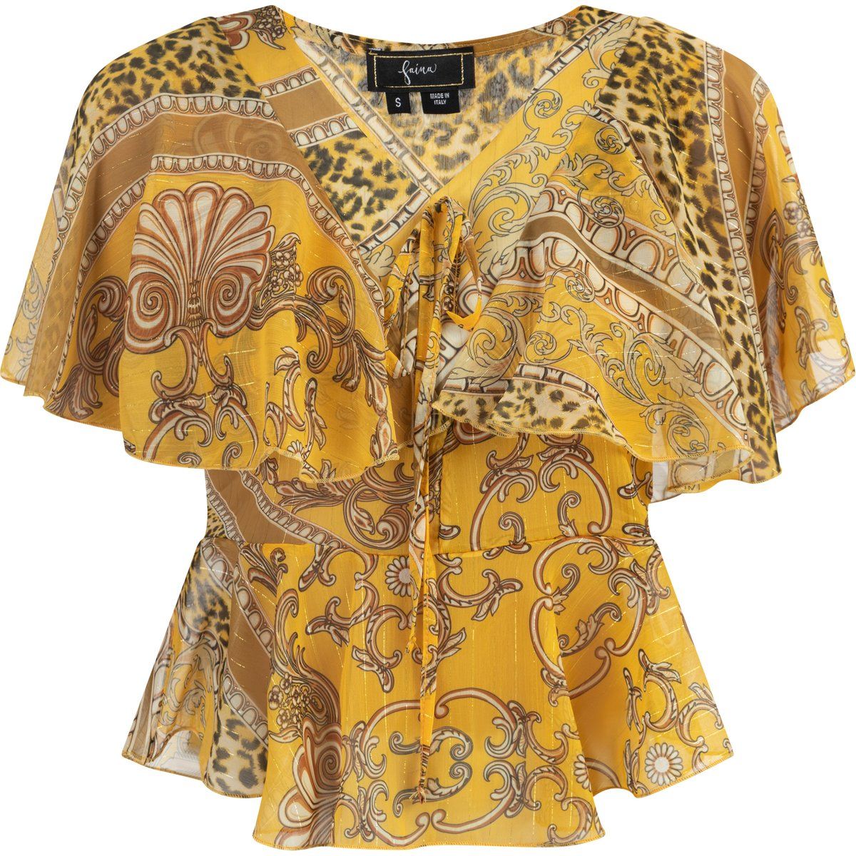Bluse mit Renaissance-Animal-Print