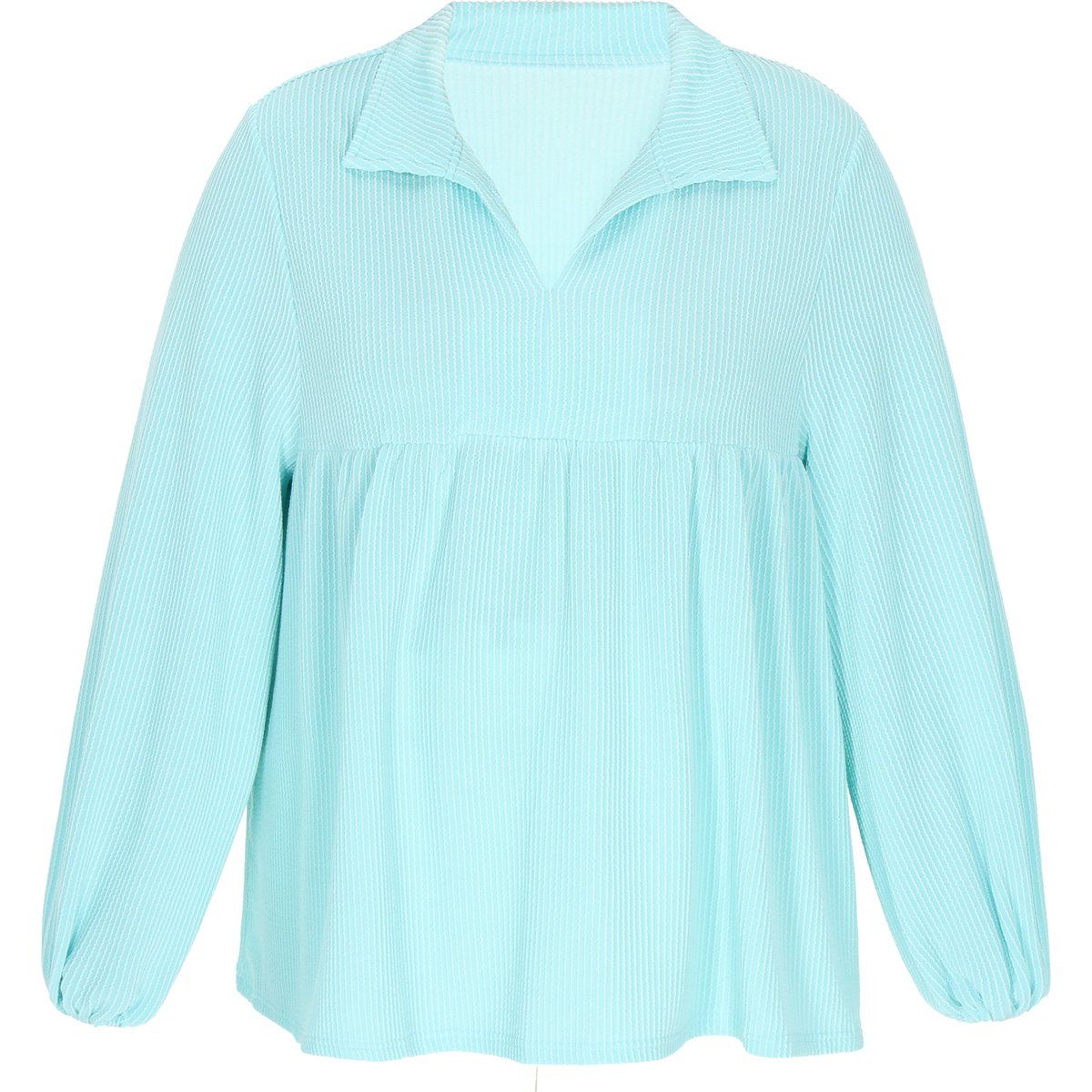 Entspannte strukturierte Babydoll-Bluse