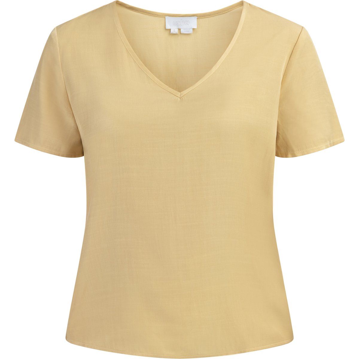 Elegante V-Ausschnitt Schimmer-Bluse