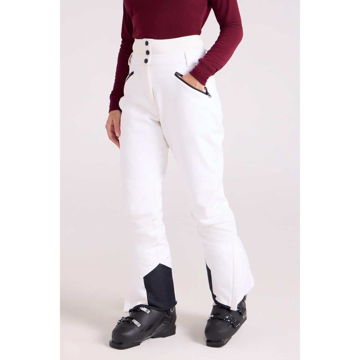Hoch taillierte Softshell-Skihose in Slim-Fit