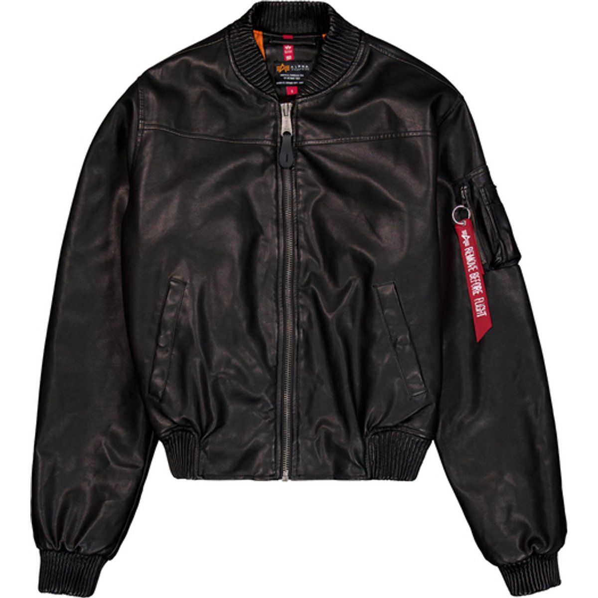 Vintage Bomberjacke aus Kunstleder