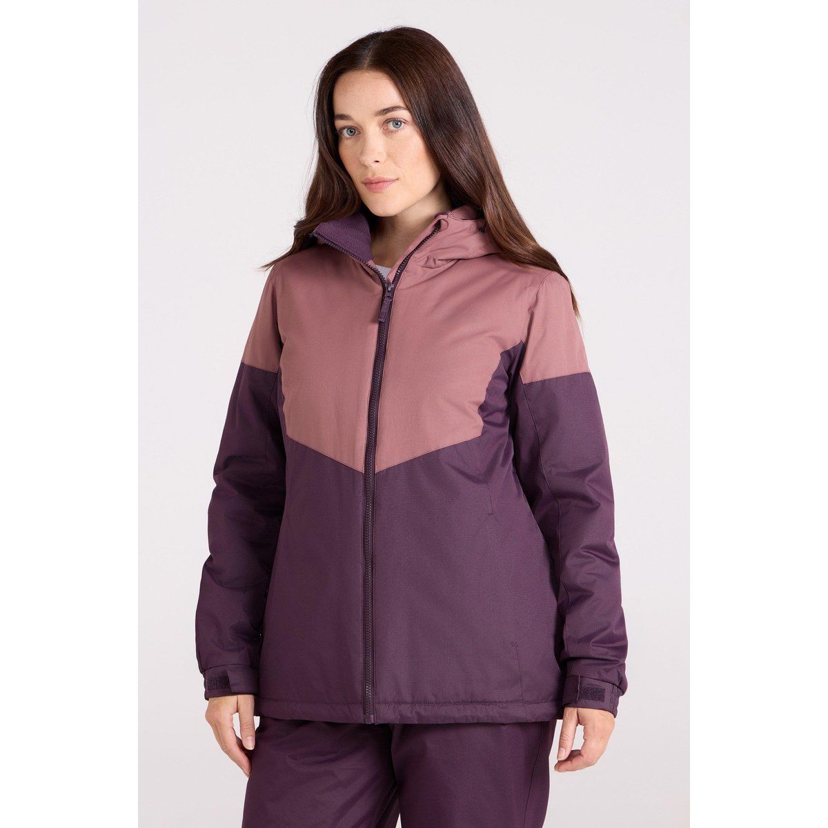 Isolierte Color-Block Schnee-Skijacke