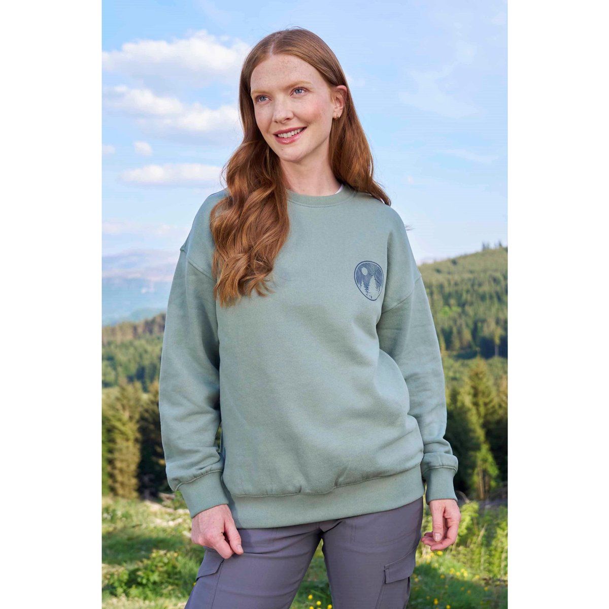 Lockeres Sweatshirt mit Grafikprint