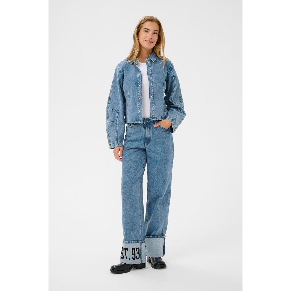 Kastige Denim-Kurzjacke