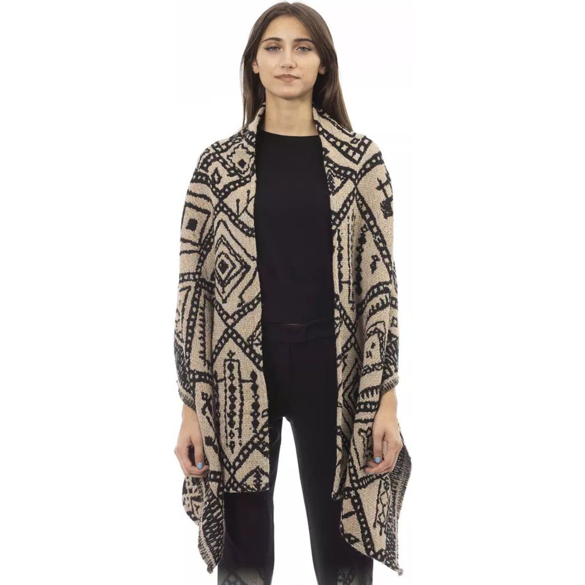 Strickumhang mit Geometrischem Muster