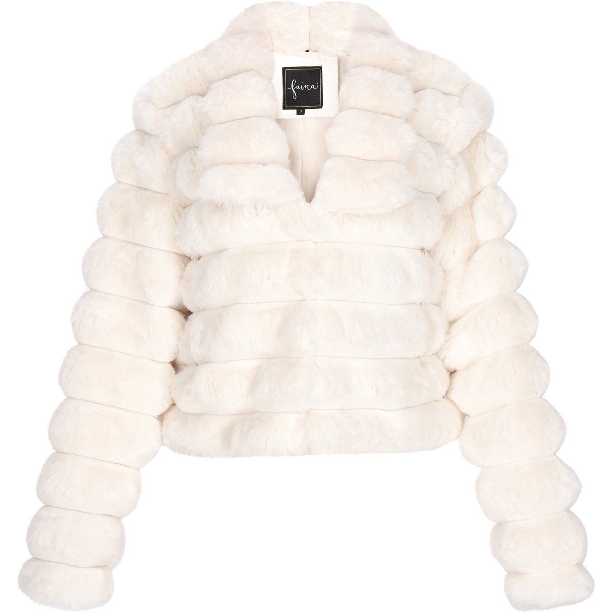 Elegante Jacke aus gestuftem Kunstfell