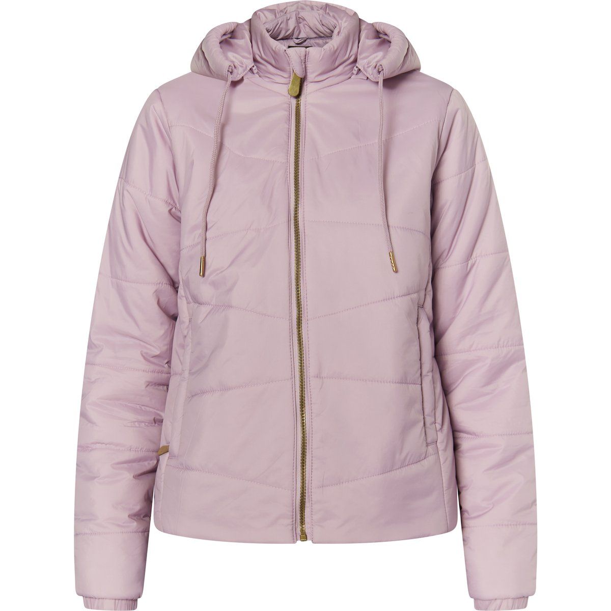 Leichte gesteppte Kapuzen-Pufferjacke