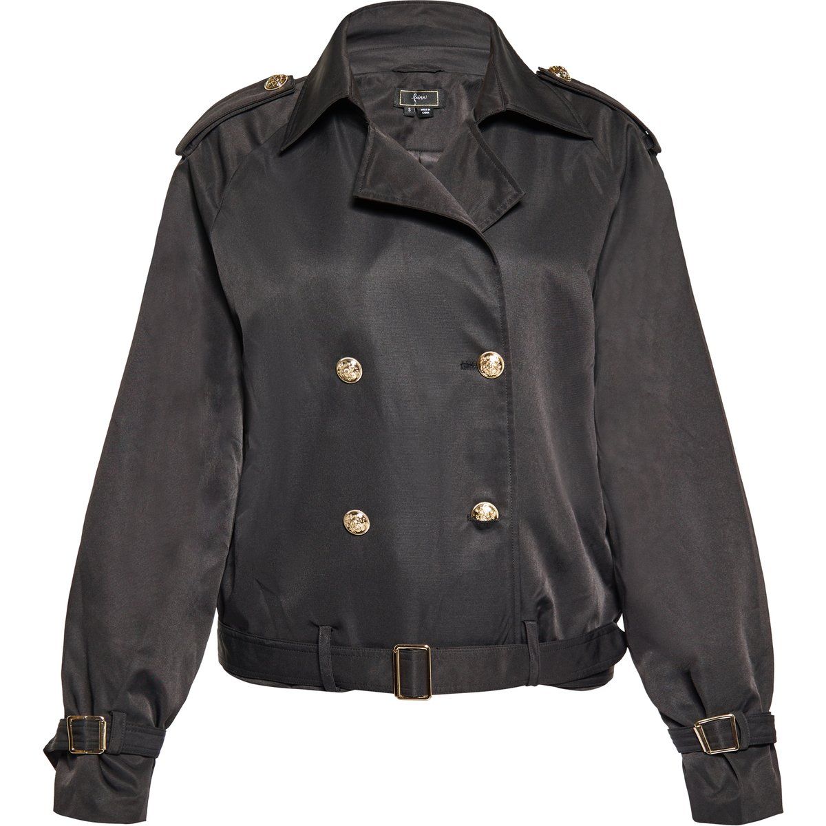 Zweireihige Trenchjacke mit Gürtel