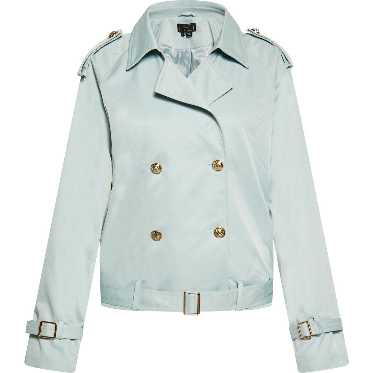 Zweireihige kurze Trench-Jacke