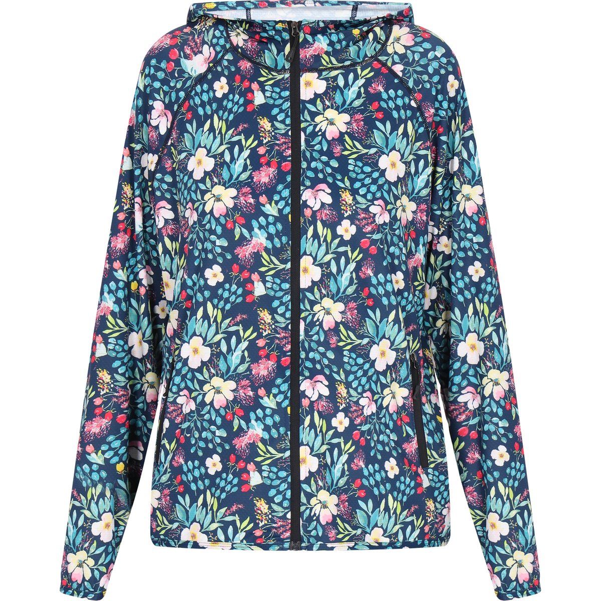 Leichte Kapuzenjacke mit Blumenmuster