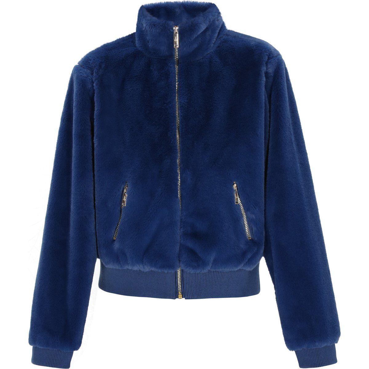 Weiche Kunstfell-Bomberjacke