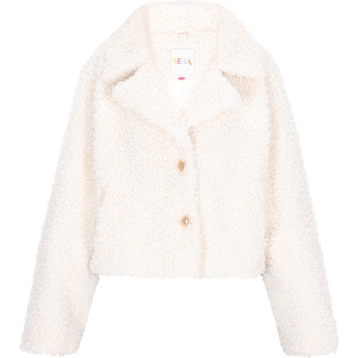Kurzjacke mit Revers und Struktur