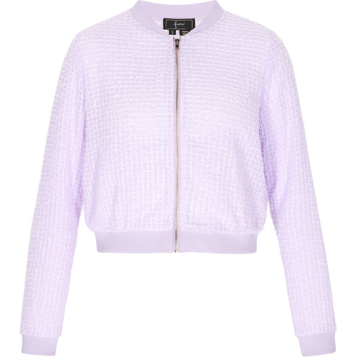 Strukturierte Bomberjacke in Cropped-Optik