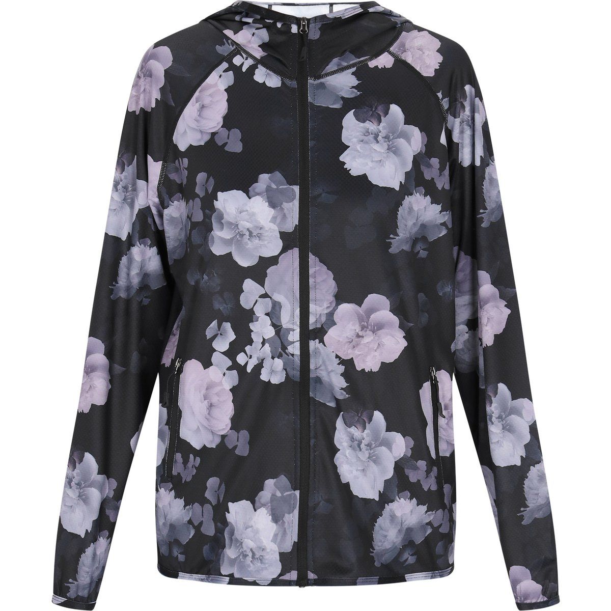 Leichte Kapuzenjacke mit Blumenmuster