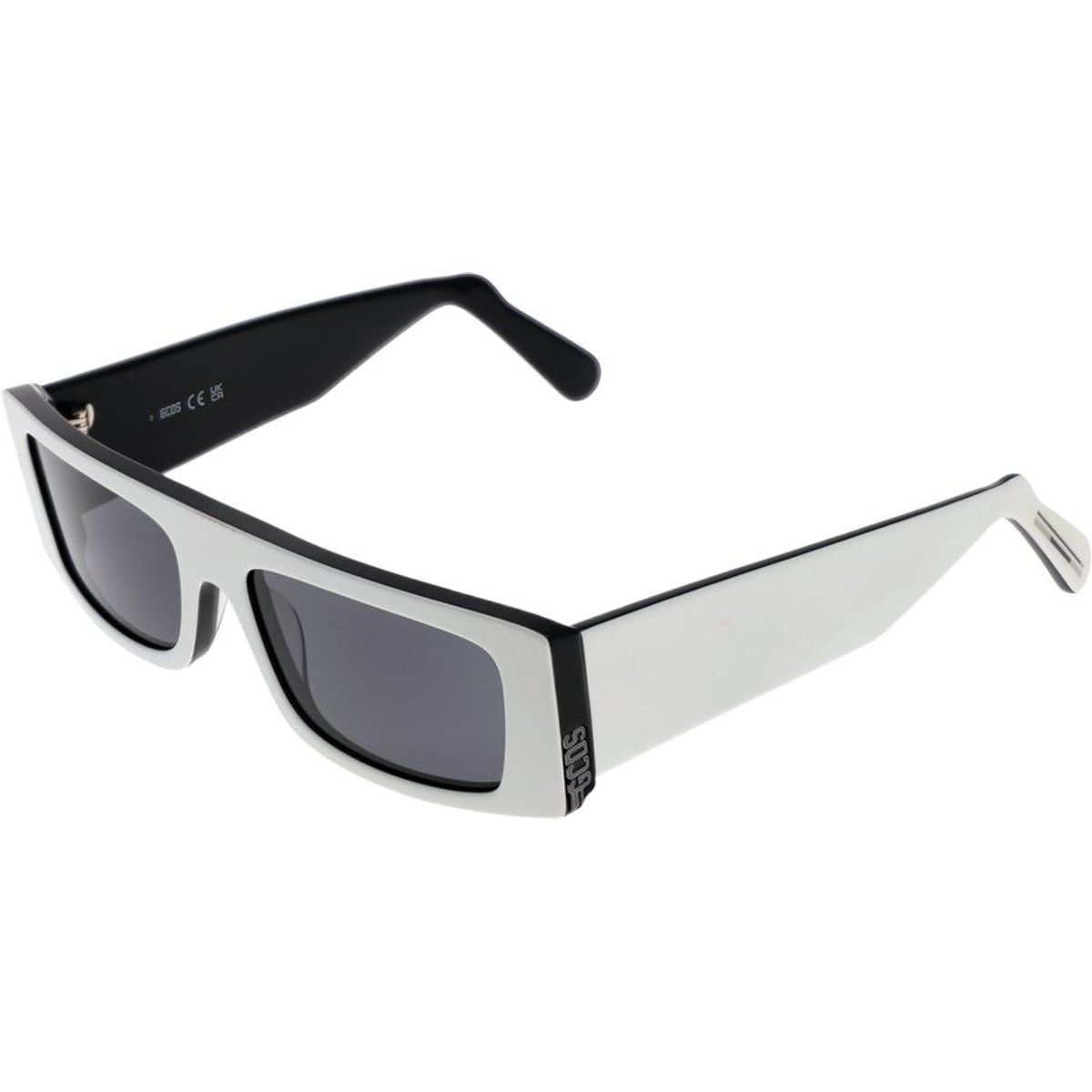 Markante rechteckige zweifarbige Sonnenbrille