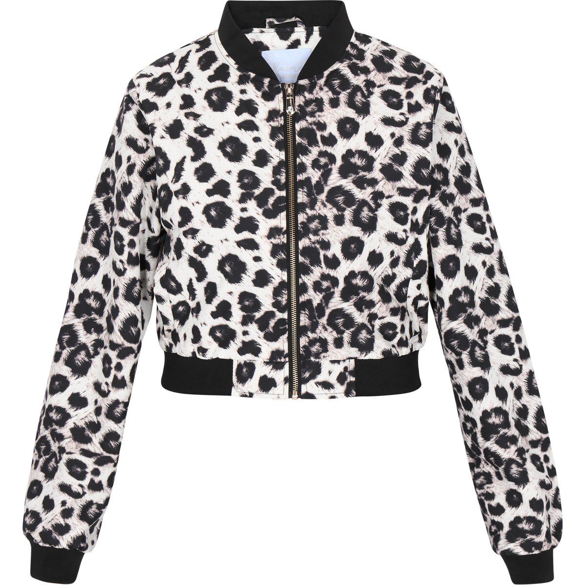 Cropped Bomberjacke mit Leopardenmuster