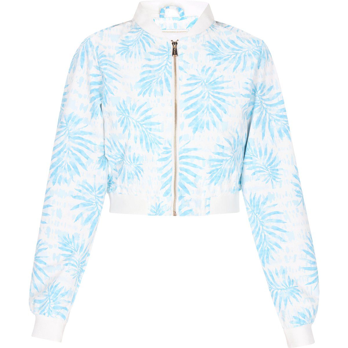 Bomberjacke mit tropischem Palmenprint