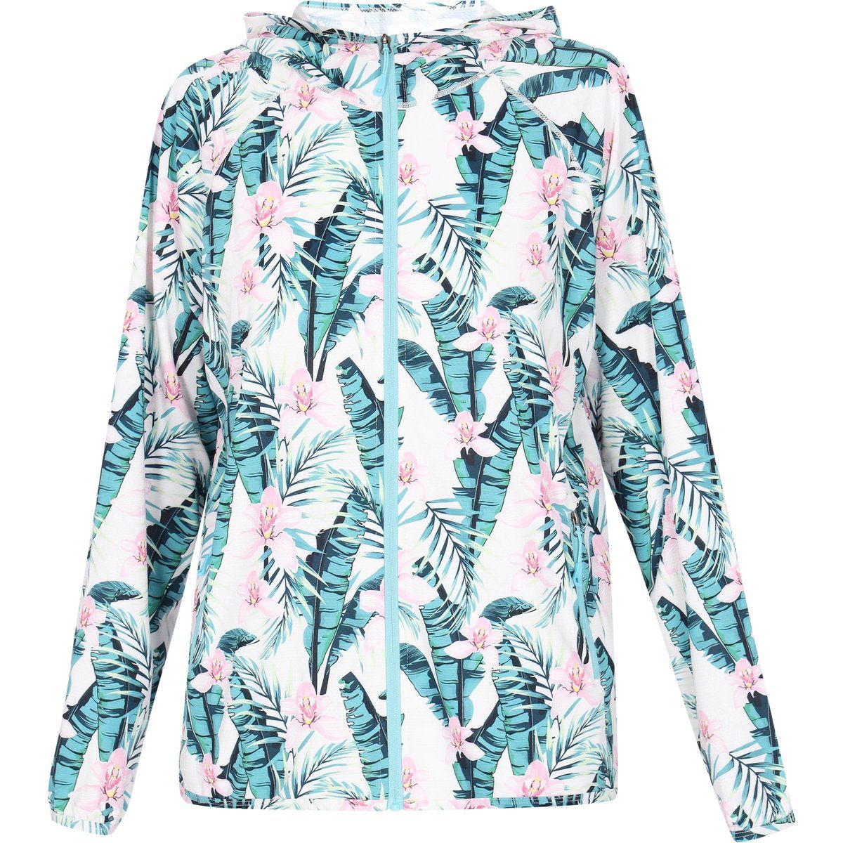 Leichte Windjacke mit Tropenmuster