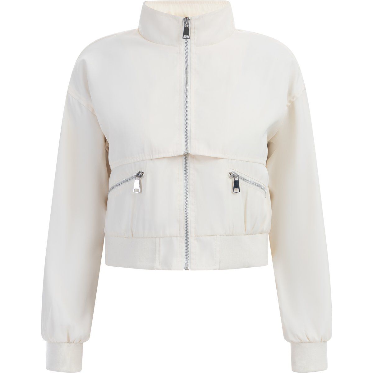 Kurze Utility-Windjacke mit Reißverschluss