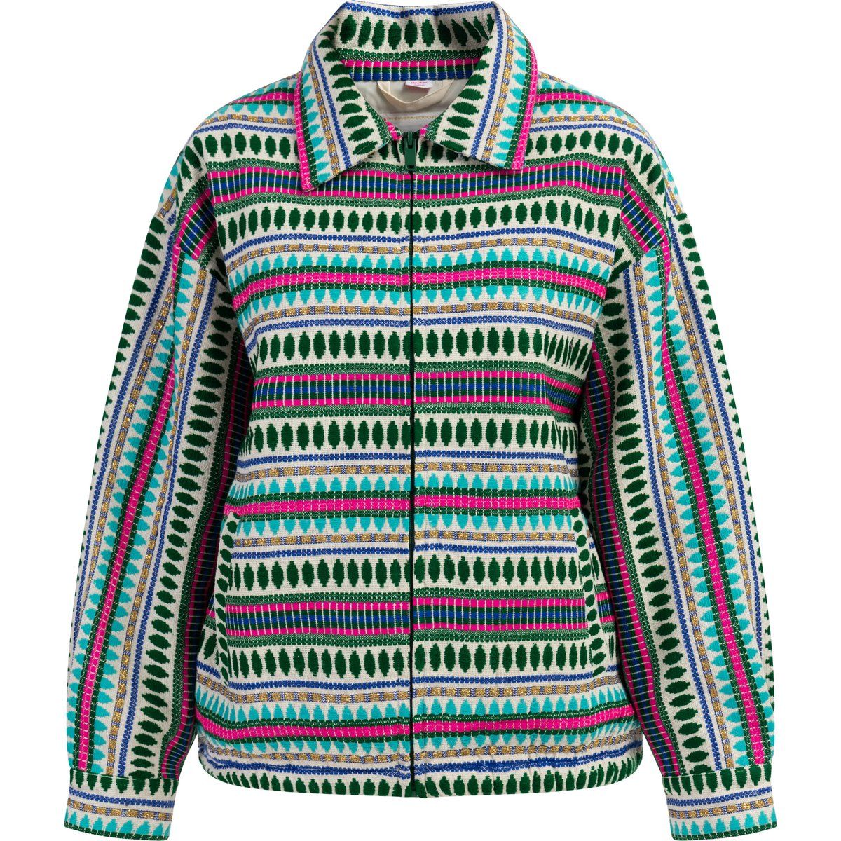 Bunter gewebter Jacquard Ethno-Blouson