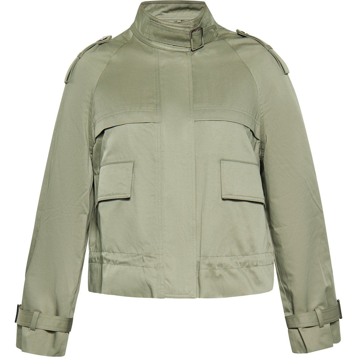 Hochgeschlossene Utility-Jacke mit Schnallen