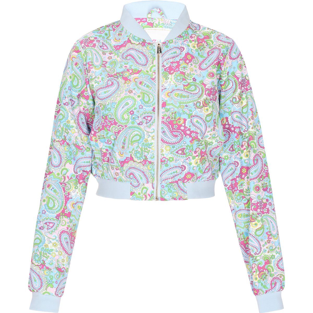 Kurze Bomberjacke mit Paisleymuster