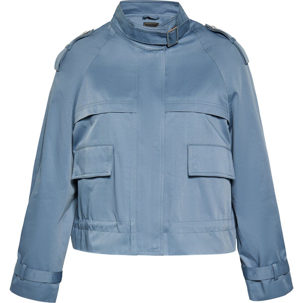 Hochgeschlossene Utility-Jacke mit Schnalle