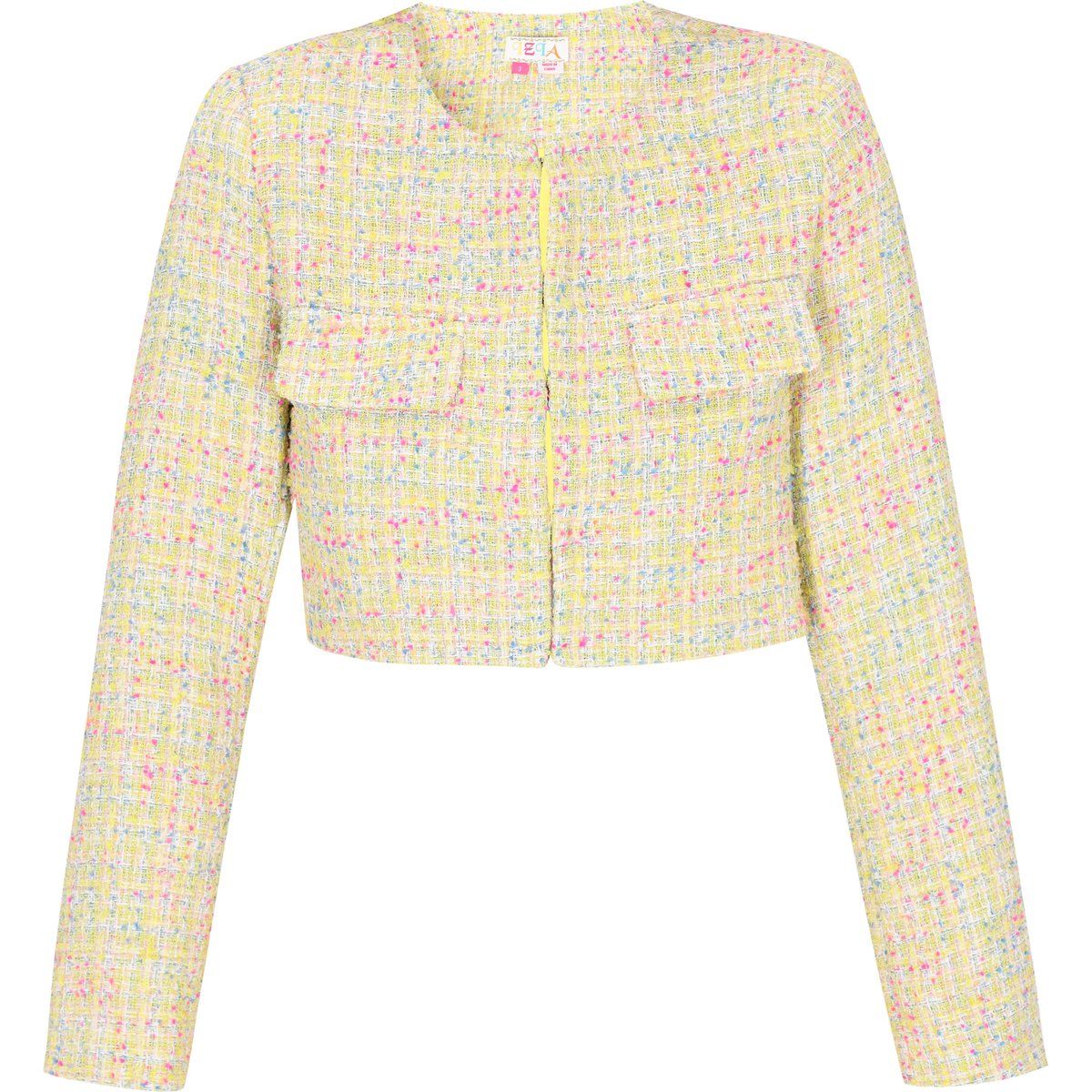 Verkürzte Bouclé-Tweed-Jacke