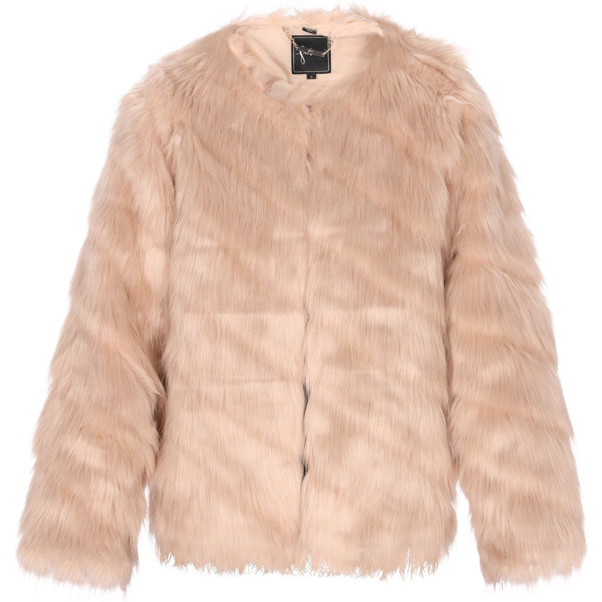 Flauschige Kunstpelzjacke in Zotteloptik