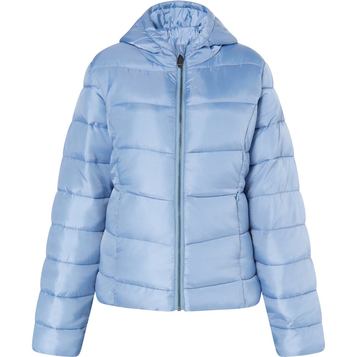 Schimmernde Steppjacke mit Kapuze
