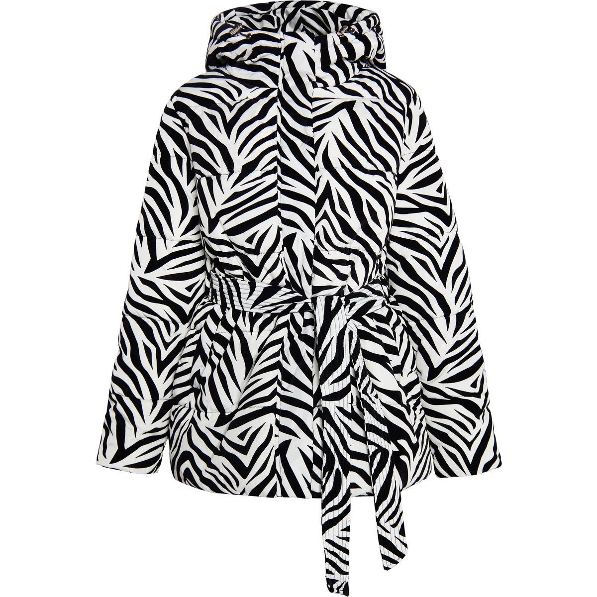 Taillierte Steppjacke mit Zebramuster