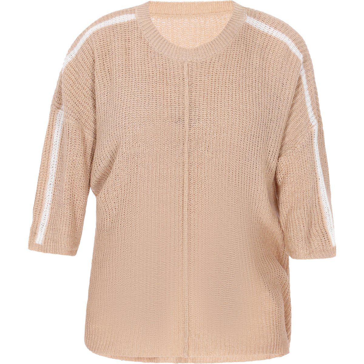 Lässiger Strickpullover mit Seitenstreifen